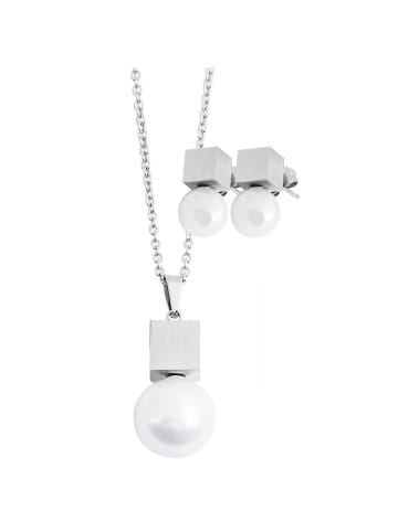 Adeliás Damen Halskette aus Edelstahl 43+5 in silber