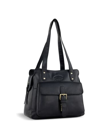 KLONDIKE 1896 Rush Zoe Schultertasche Leder 26 cm in schwarz