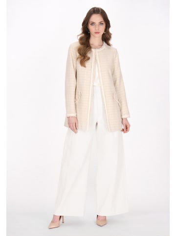 DreiMaster Women Coat in light beige glitter