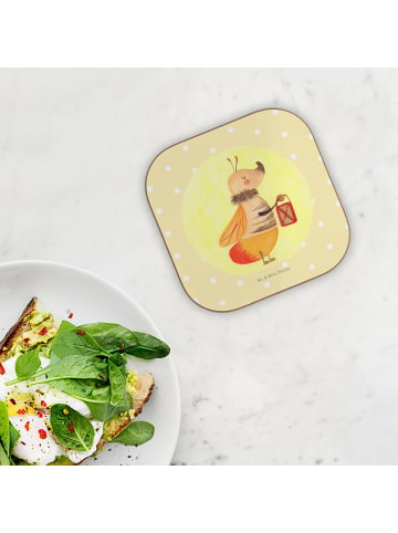 Mr. & Mrs. Panda gläseruntersetzer Glühwürmchen ohne Spruch in Gelb Pastell