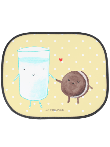 Mr. & Mrs. Panda Sonnenschutz Auto Milch Keks ohne Spruch in Gelb Pastell