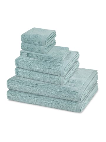 Ross 2 X Wasch- 2 X Gäste- 2 X Dusch- 2 X Handtuch im Set Premium in Eukalyptus