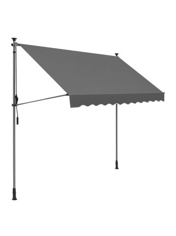 SONGMICS Klemmmarkise Sheld in Grau - (B)130 x (H)300 x (T)0.1 cm