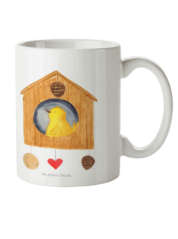 Mr. & Mrs. Panda Kindertasse Vogelhaus Home ohne Spruch in Weiß