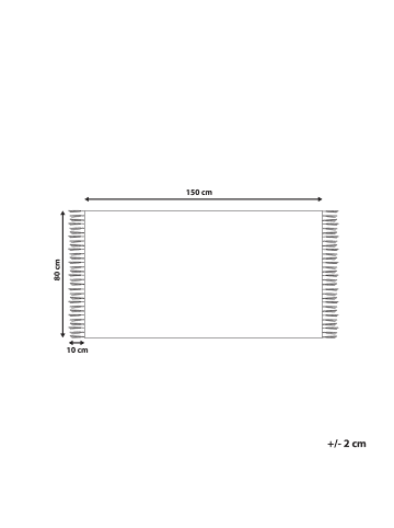 Beliani Kelim APARAN in Beige/Bunt/Blau - (W) 80 x (L) 150 cm