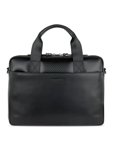 Comet bags Aktentasche Leder 36 cm Laptopfach schwarz
