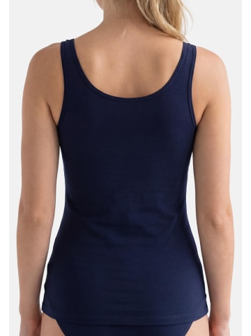 Conta Unterhemd / Top Modal in Weiß / blau
