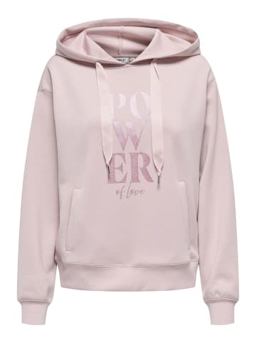 ONLY Langer Kapuzenpullover mit Spitzen-Detail in Burnished Lilac