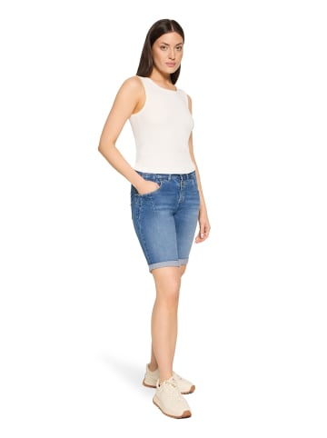 CARTOON Jeans-Shorts mit Stickerei in Blau