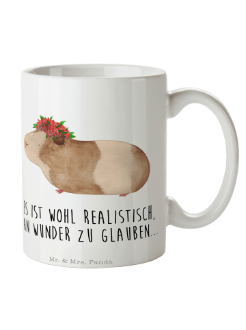Mr. & Mrs. Panda Kaffeetasse Meerschweinchen Weisheit mit Spruch in Weiß