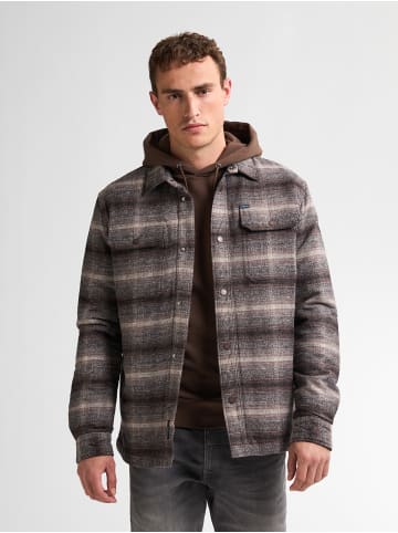 Petrol Industries Kariertes Overshirt Menominee in Braun
