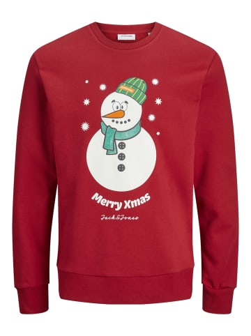Jack & Jones Sweatshirt 'XMAS JOLLY' in rot