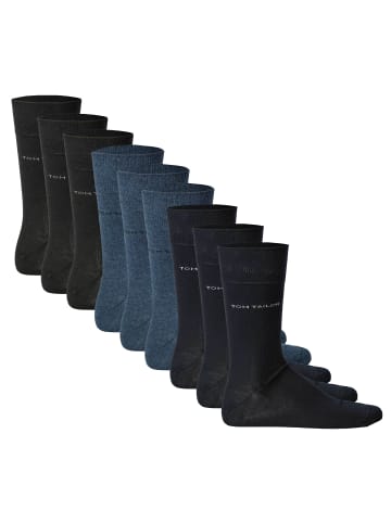 Tom Tailor Socken 9er Pack in Schwarz/Blau/Navy