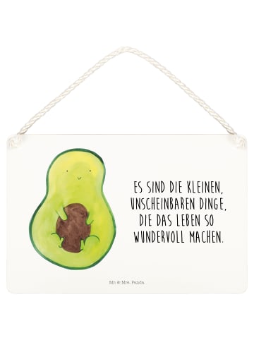Mr. & Mrs. Panda Wandschild Avocado Kern mit Spruch in Weiß