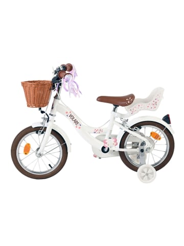 Volare Kinderfahrrad Blossom  14  Zoll ohne Rücktrittbremse in weiß