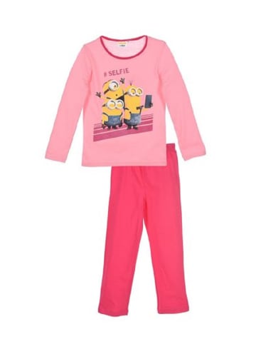 Minions 2tlg. Outfit: Schlafanzug Langarm in Rosa