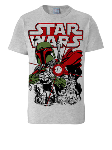 Logoshirt T-Shirts Star Wars - Boba Fett in grau-meliert