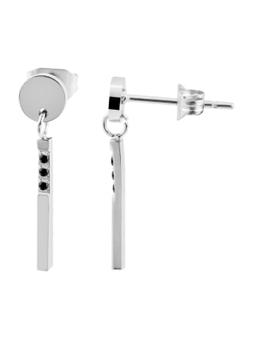 Adeliás Damen Anhänger – Anhänger aus Edelstahl mit Strass Steinchen in silber