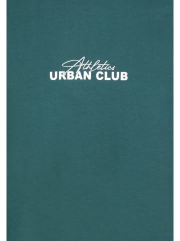 Sublevel Basic T-shirt Spruchdruck Rundhals Kurzarm in Grün