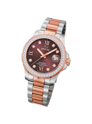Jaguar Analog-Armbanduhr Jaguar Executive silber, rosegold mittel (ca. 34,5mm)