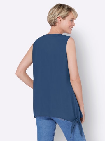 Sieh an! Bluse ohne Arm in jeansblau