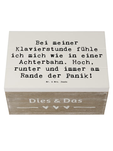 Mr. & Mrs. Panda Deko Box Spruch Klavier Achterbahn mit Spruch in Weiß