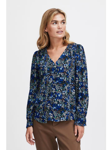 Fransa Langarmbluse FRFLOWY BL 2 - 20612407  Langarmbluse mit V-Ausschnitt in Blau