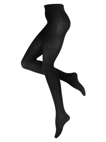 Yenita® Baumwoll Strickstrumpfhose in schwarz