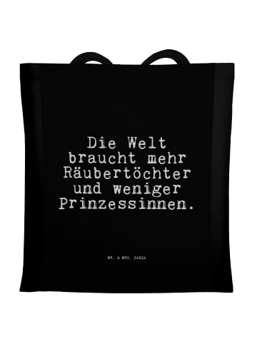 Mr. & Mrs. Panda Beuteltasche Die Welt braucht mehr... mit Spruch in Schwarz