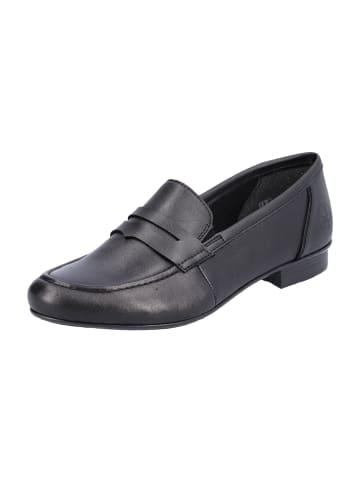 rieker Mokassin Slipper in Schwarz