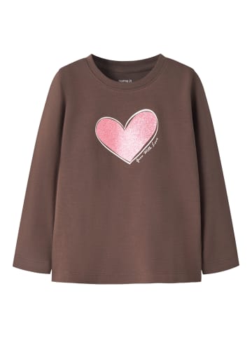 name it Nmfkatelin Glitzerprint Langarmshirt in shopping bag