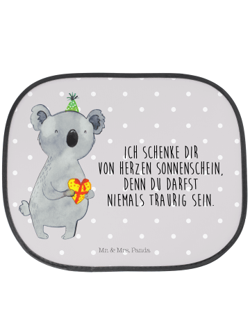 Mr. & Mrs. Panda sonnenschutz Koala Geschenk mit Spruch in Grau Pastell