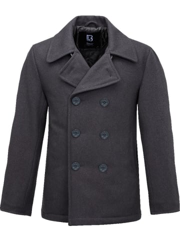 Brandit Jacke "Pea Coat" in Grau