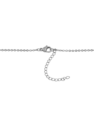 Adeliás Unisex Halskette mit Anhänger – Kreuz aus Edelstahl in silber