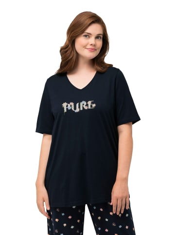 Ulla Popken Pyjama-Shirt in marine