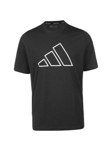 adidas Performance Trainingsshirt 3Bar in schwarz / weiß
