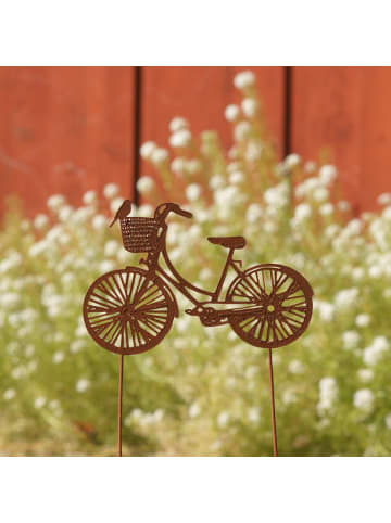 UNUS Gartenstecker Rost Fahrrad in Braun