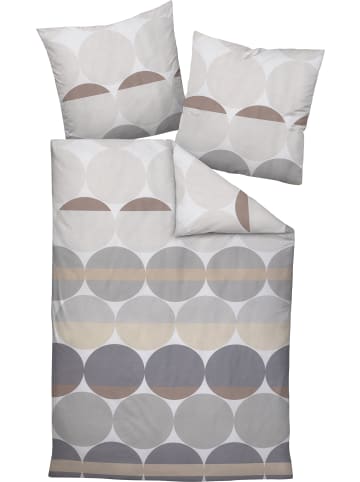 Janine Mako-Satin Bettwäsche in taupe