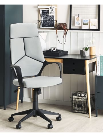 Beliani Bürostuhl DELIGHT in Grau/Schwarz - (W) 64 x (H) 116 x (L) 64 cm