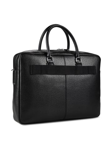 Lacoste Ossian Aktentasche Leder 41 cm Laptopfach noir