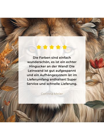 MuchoWow Leinwand bilder Löwe (BxH)