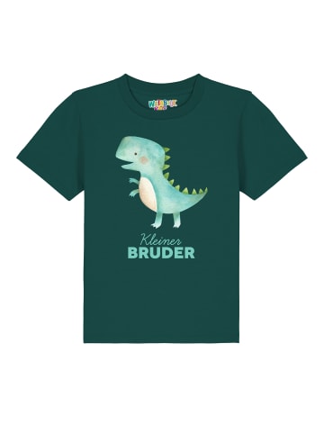 wat? Apparel T-Shirt Dinosaurier 03 Kleiner Bruder in Dunkelgrün