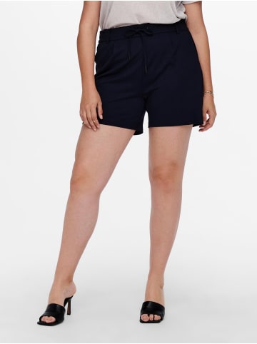 ONLY Carmakoma Kurze Stoff Hose Stretch Bermuda Shorts in Übergröße CARGOLDTRASH in Blau-2