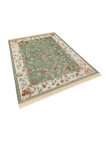 Teppich Boss Orientalischer Samt Teppich mit Fransen Oriental Flowers Grün