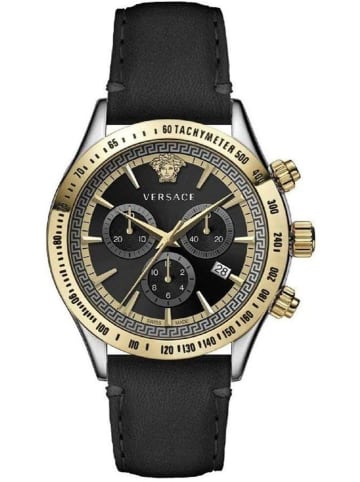 Versace Schweizer Uhr Chrono Classic in schwarz