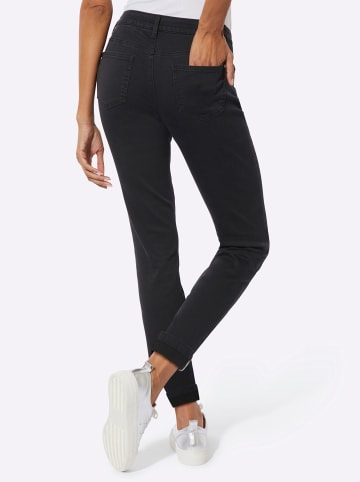 creation L Bauchweg-Jeans in black denim