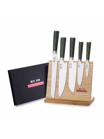 Takahiro Miyazaki Miyazaki Kodawari 5 tlg. Kochmesser set mit Magnetmesserhalter