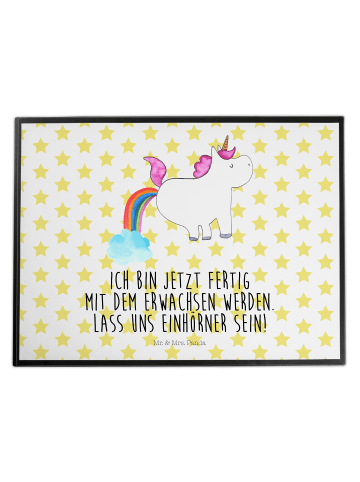 Mr. & Mrs. Panda Schreibunterlage Einhorn Pupsen mit Spruch in Weiß