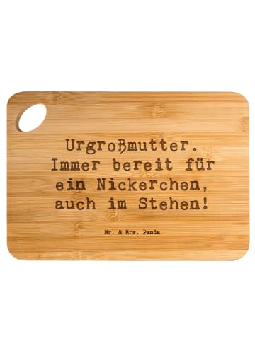 Mr. & Mrs. Panda Schneidebrett Spruch Urgroßmutter Nickerchen mi... in Braun