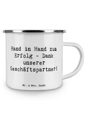 Mr. & Mrs. Panda Teetasse Spruch Erfolg Geschäftspartner mit Spruch in Weiß